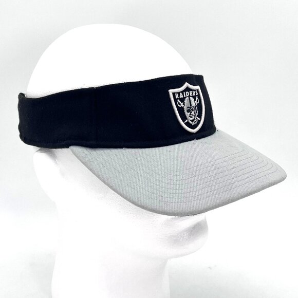 Las Vegas Raiders New Era NFL Adjustable Visor Cap Hat Hook and Loop Closure - Picture 15 of 16